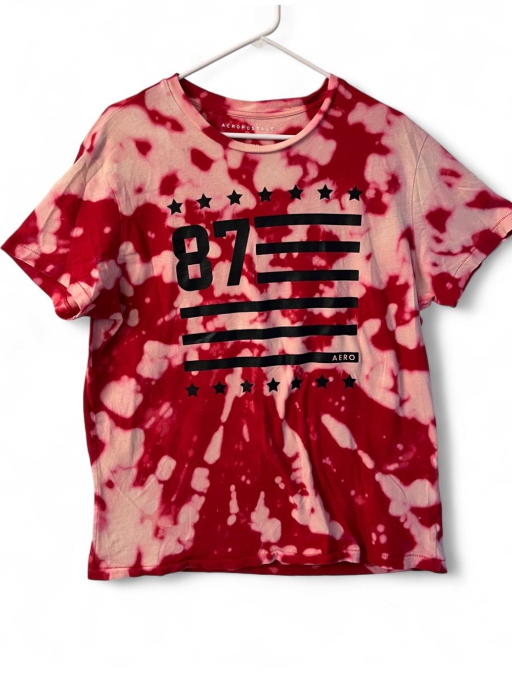 Vintage Aeropostale Red Tie-Dye Graphic Tee